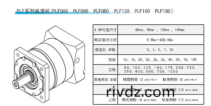 PLF係(xi)列精(jing)密行星減(jian)速機